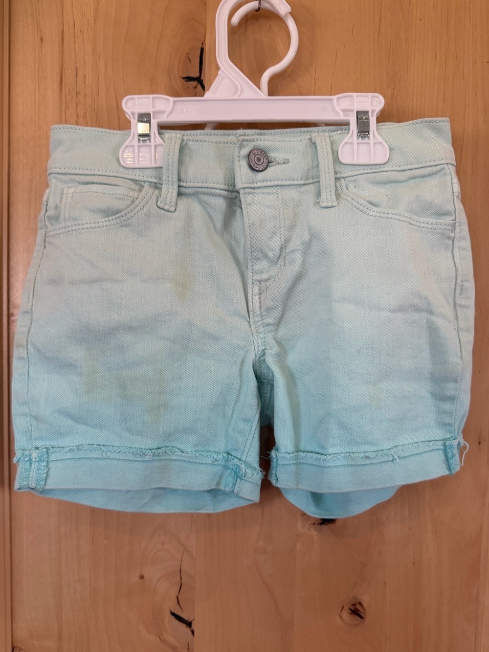 Old Navy Girls Mint Green Denim Shorts